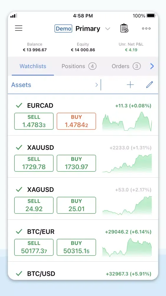 Myfx Markets cTrader स्क्रीनशॉट