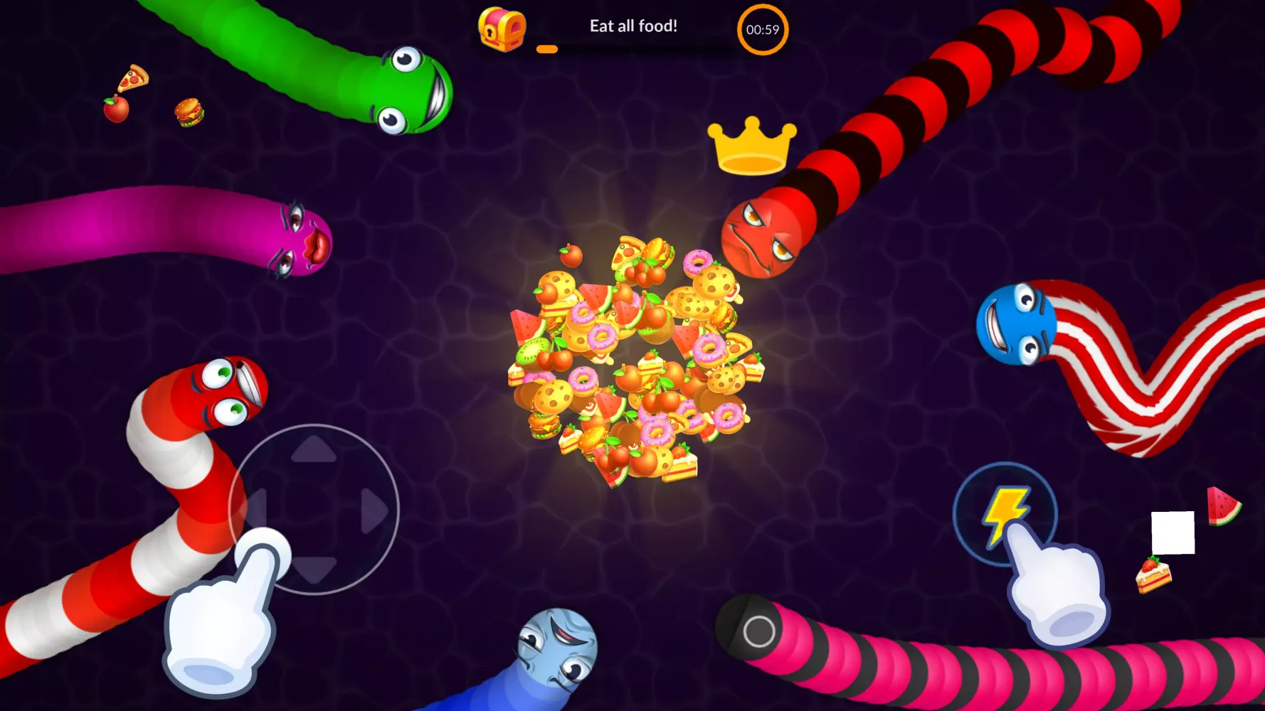 Snake vs Worms: Fun .io Zone Screenshots