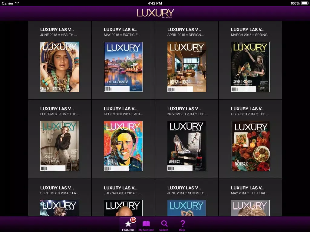 Luxury Las Vegas Magazine iPad  স্ক্রিনশট