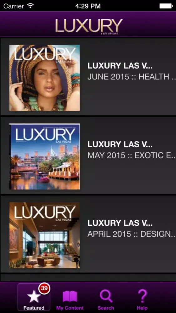 Luxury Las Vegas Magazine স্ক্রিনশট