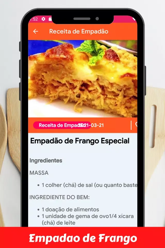 Screenshot di Receitas de Empadão de Frango