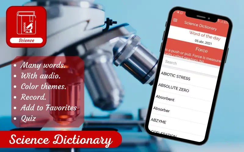 Science Dictionary App Screenshots