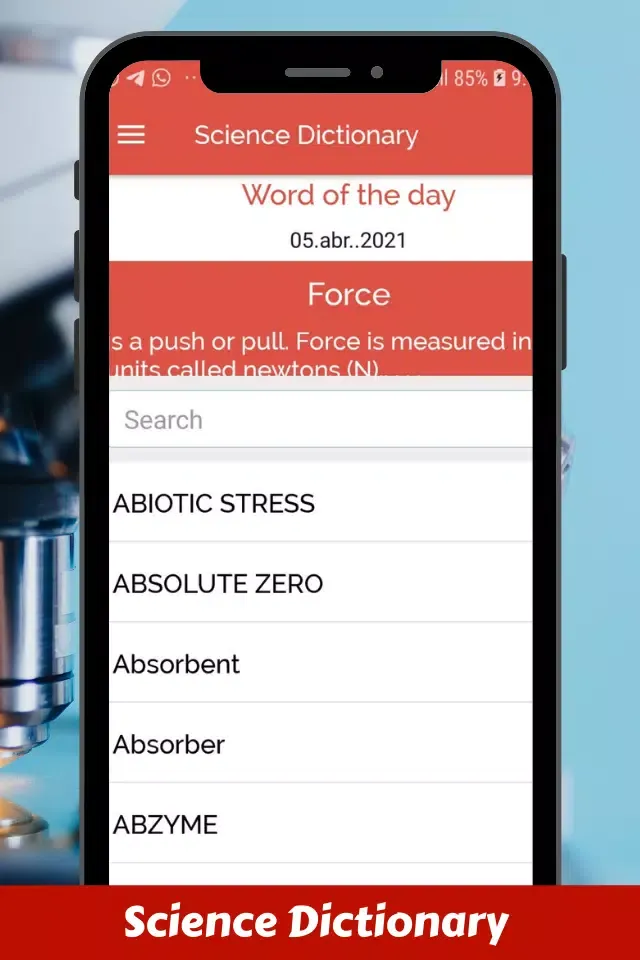 Science Dictionary App Screenshots