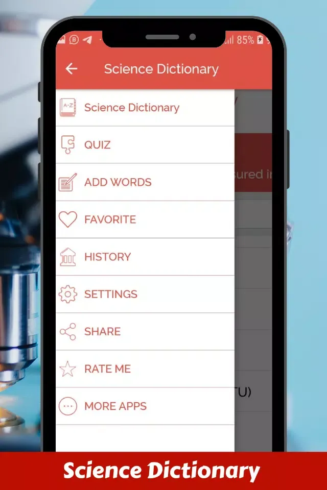 Science Dictionary App Screenshots