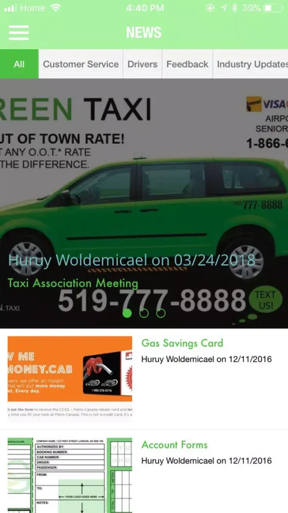 myGREEN Taxi Driver Management স্ক্রিনশট