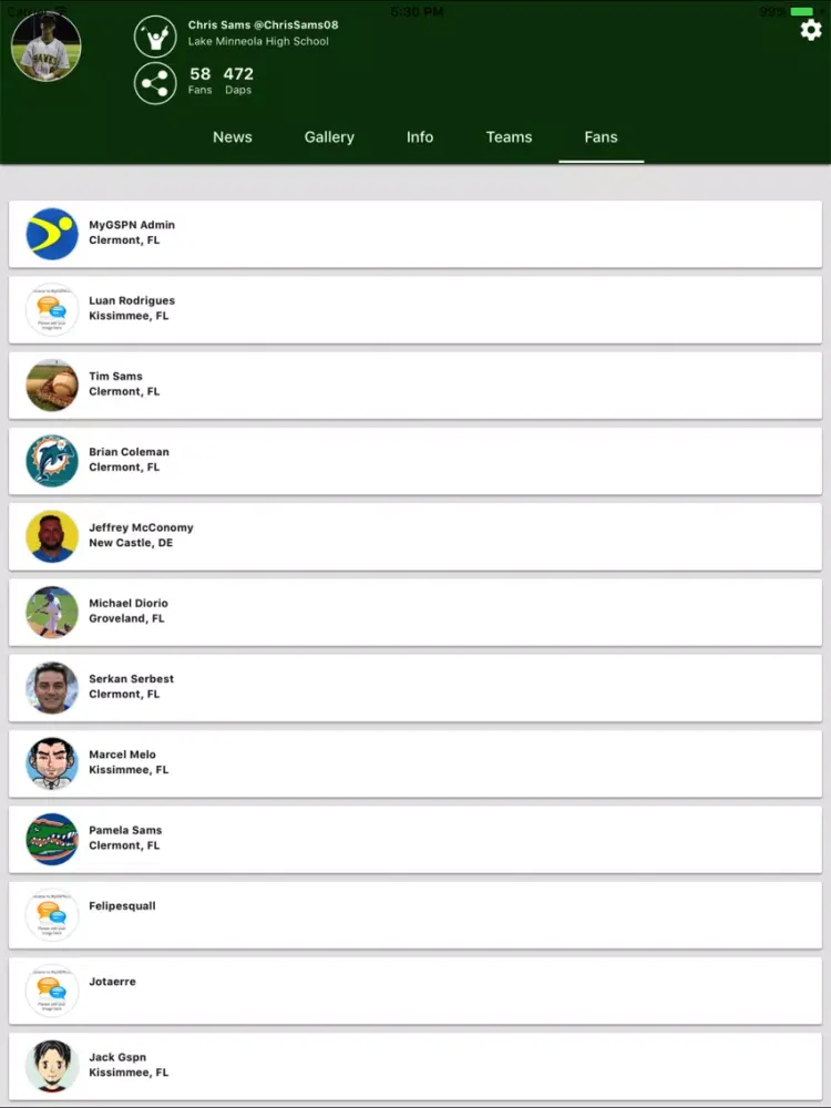 chris sams iPad  স্ক্রিনশট