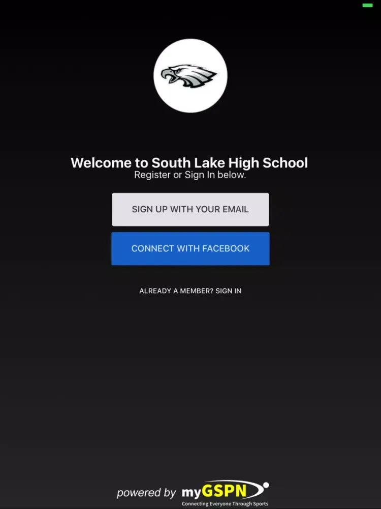Tangkapan skrin SLHS Athletics iPad 
