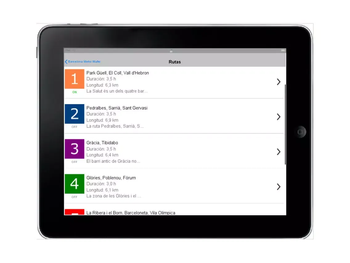 Barcelona Metro Walks - CA iPad Screenshots