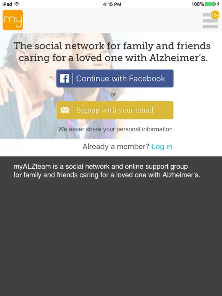 Alzheimer's Support iPad  স্ক্রিনশট