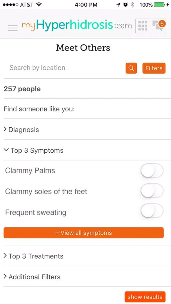 Hyperhidrosis Support স্ক্রিনশট
