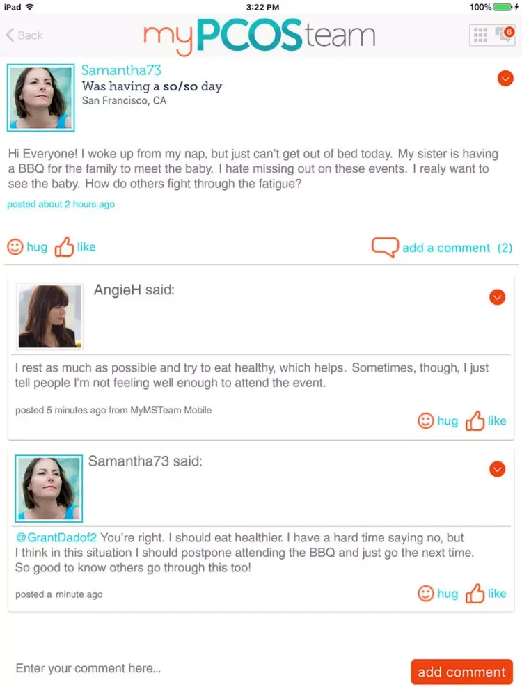 Capturas de pantalla de PCOS Support iPad 