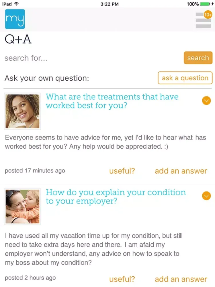 Screenshot di Psoriasis Social Network iPad 