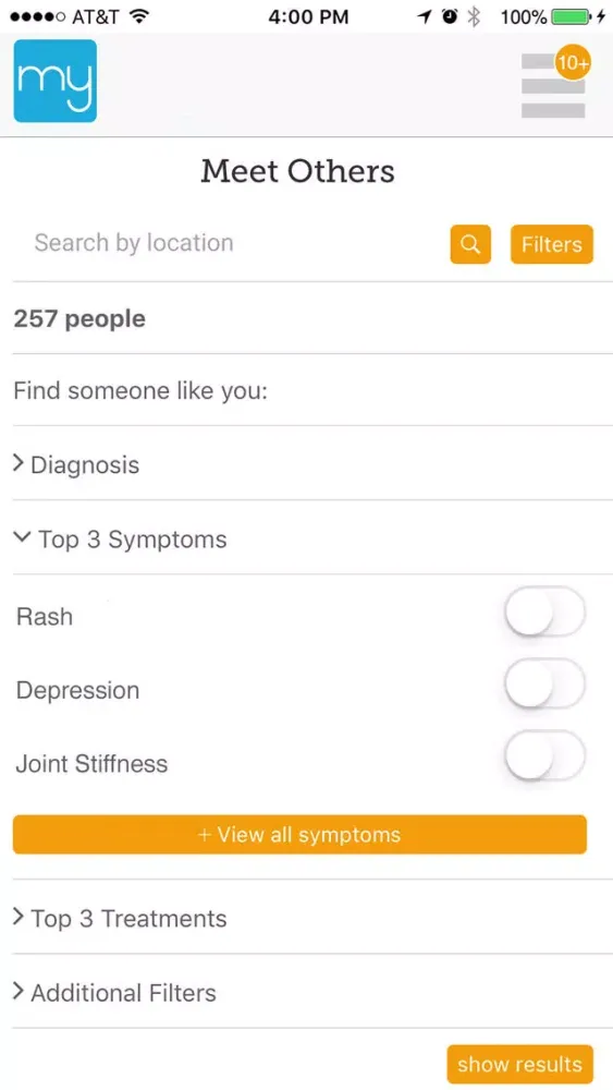 Screenshot di Psoriasis Social Network