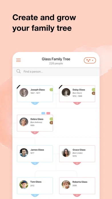 Zrzuty ekranu MyHeritage: Family Tree & DNA