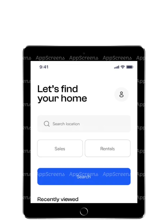 Tangkapan layar MyHome Realty Client iPad 
