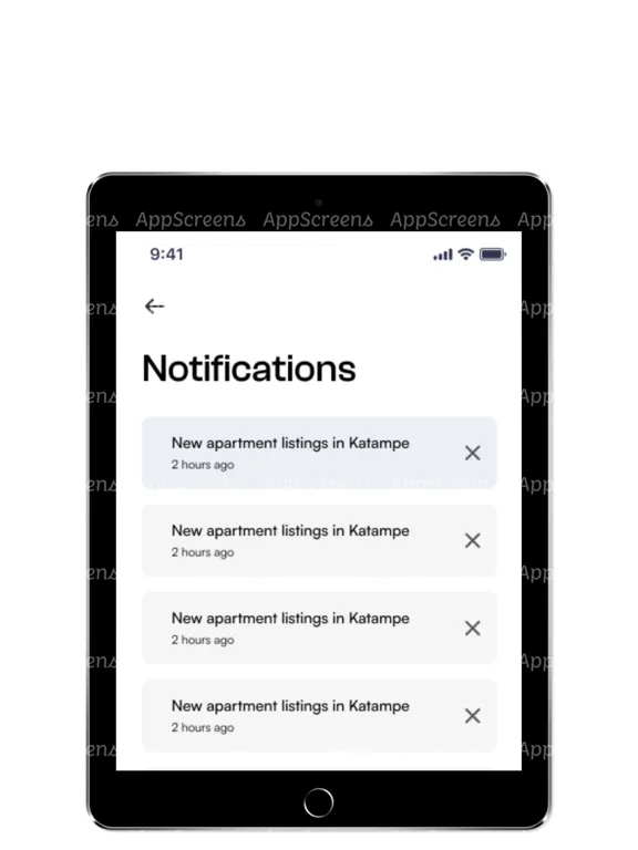 Tangkapan layar MyHome Realty Client iPad 