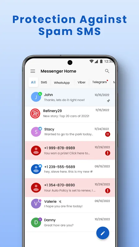 Zrzuty ekranu Messenger Home