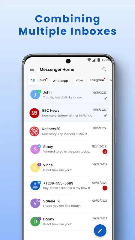 Zrzuty ekranu Messenger Home
