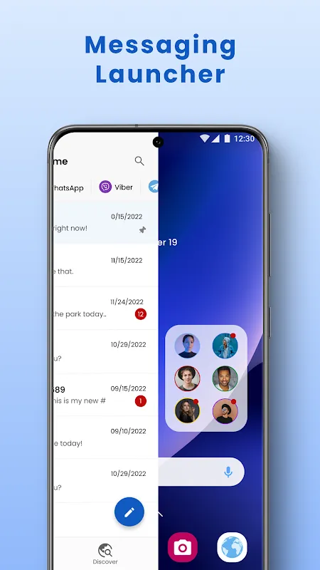 Zrzuty ekranu Messenger Home
