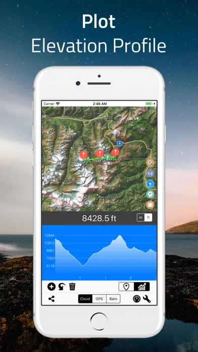 Captures d'écran de Elevation - Altimeter Map