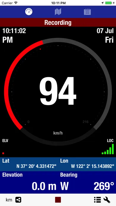 Скриншоты GeoLogger - GPS Speed Tracker