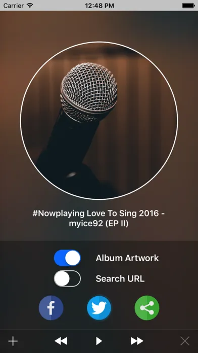 Capturas de tela do #Nowplaying - Tweet Your Music