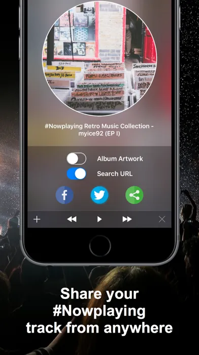Capturas de tela do #Nowplaying - Tweet Your Music