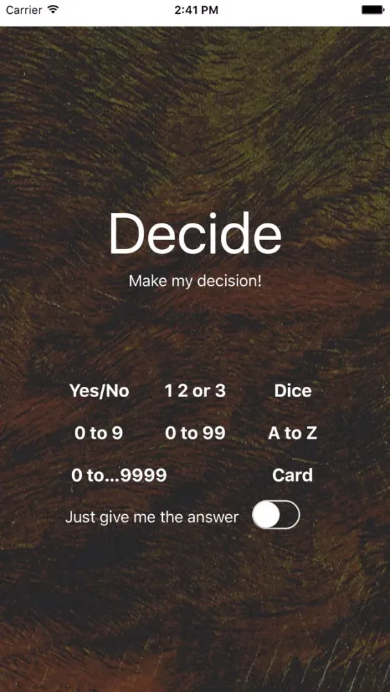 Ảnh chụp màn hình của Decide - Make my decision!