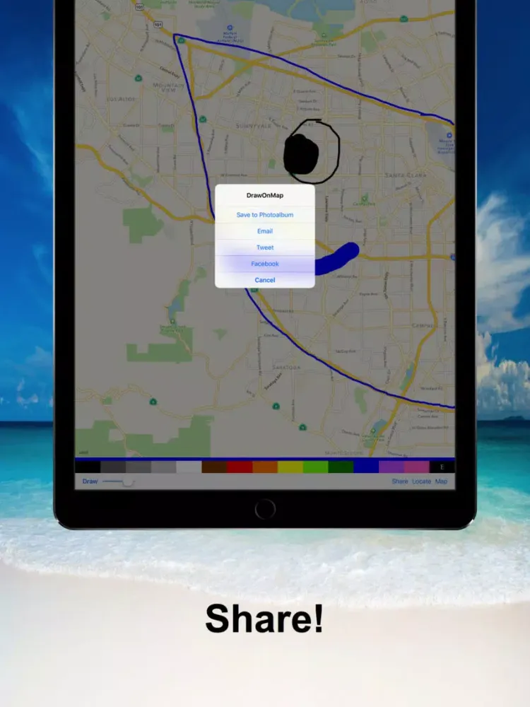 Screenshot di DrawOnMap iPad 