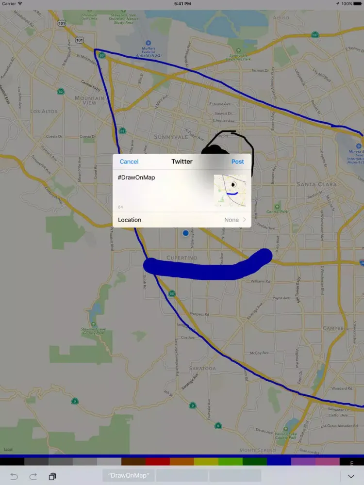 Screenshot di DrawOnMap iPad 