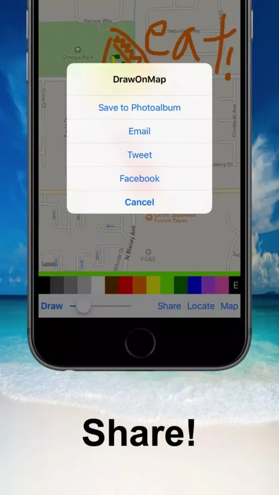 Screenshot di DrawOnMap
