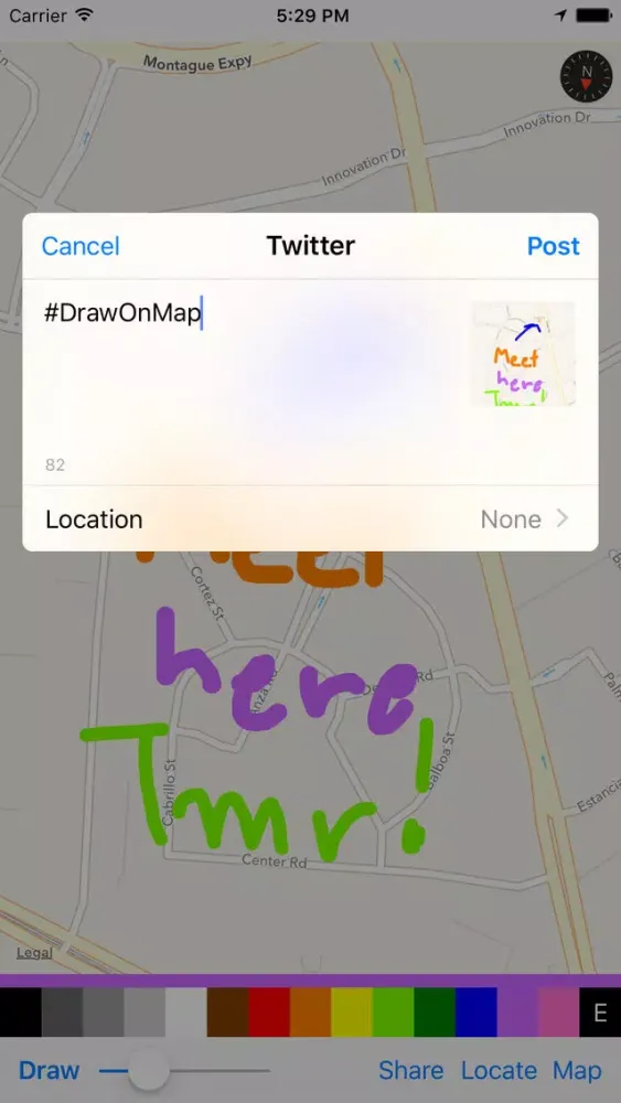 Screenshot di DrawOnMap