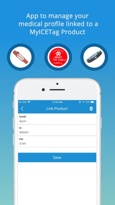 تصاویر MyICETag - ICE Medical Profile