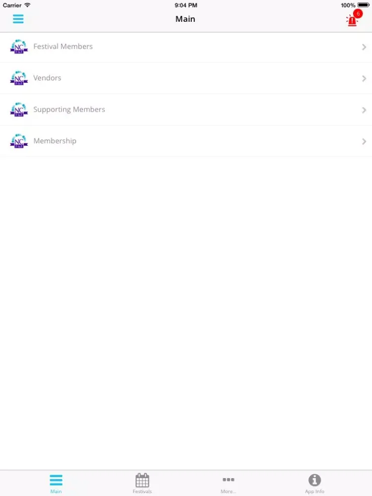 Zrzuty ekranu NC Festivals and Events iPad 