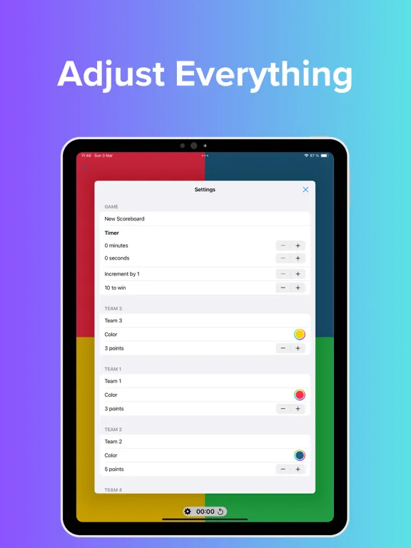 Zrzuty ekranu Scoreboard Tracker iPad 
