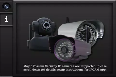Capturas de tela do IPCAM Lite