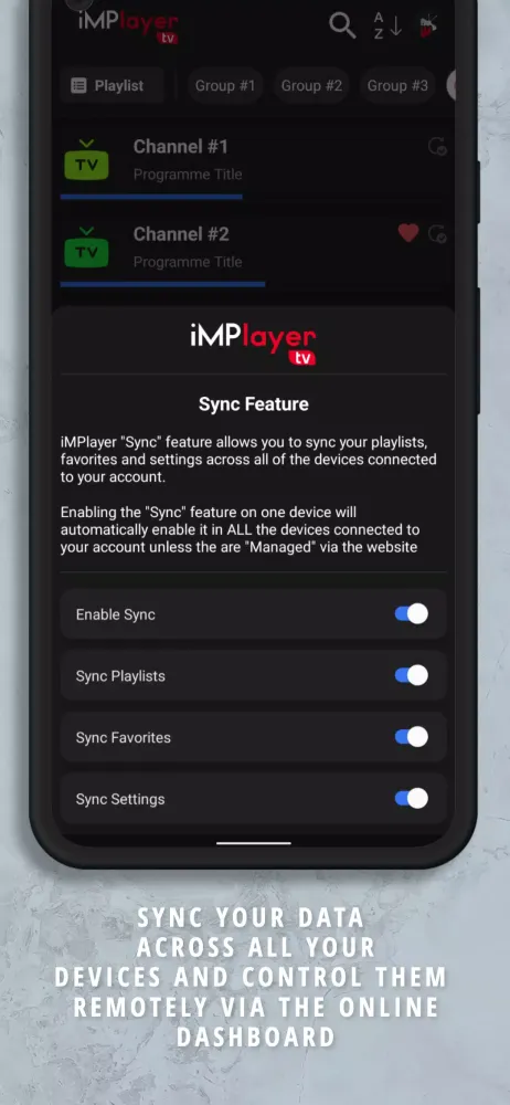 Captures d'écran de iMPlayer Mobile