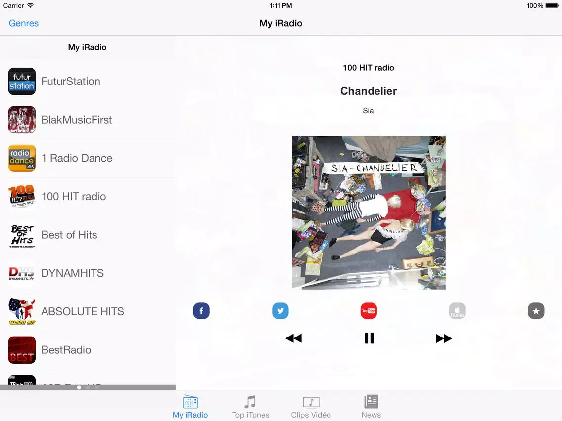 My iRadio - Écoutez la radio en direct iPad 应用截图