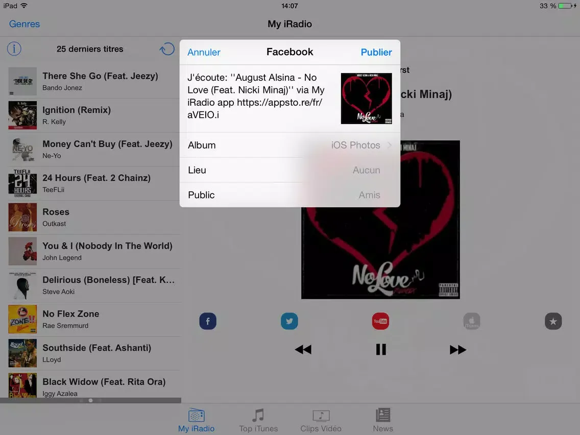 My iRadio - Écoutez la radio en direct iPad 应用截图