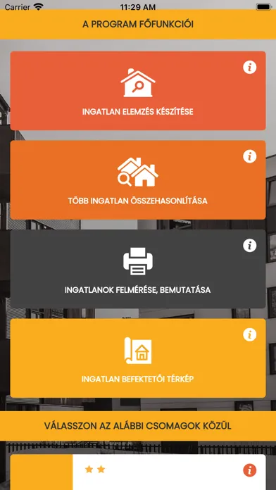Screenshot di Ingatlan Elemző Rendszer