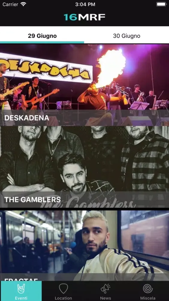 Ảnh chụp màn hình của Miscela Rock Festival
