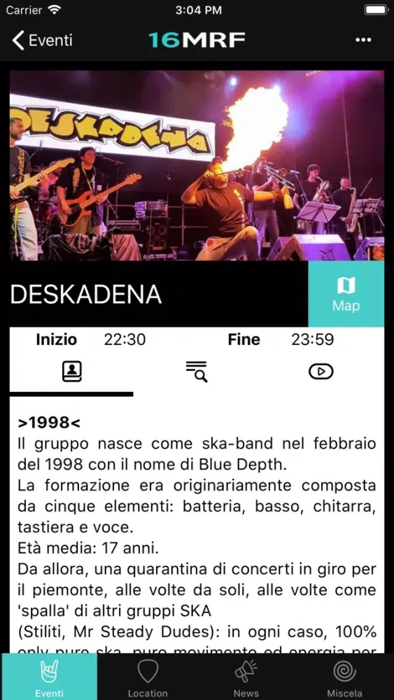 Ảnh chụp màn hình của Miscela Rock Festival