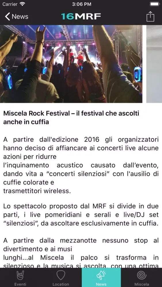 Ảnh chụp màn hình của Miscela Rock Festival