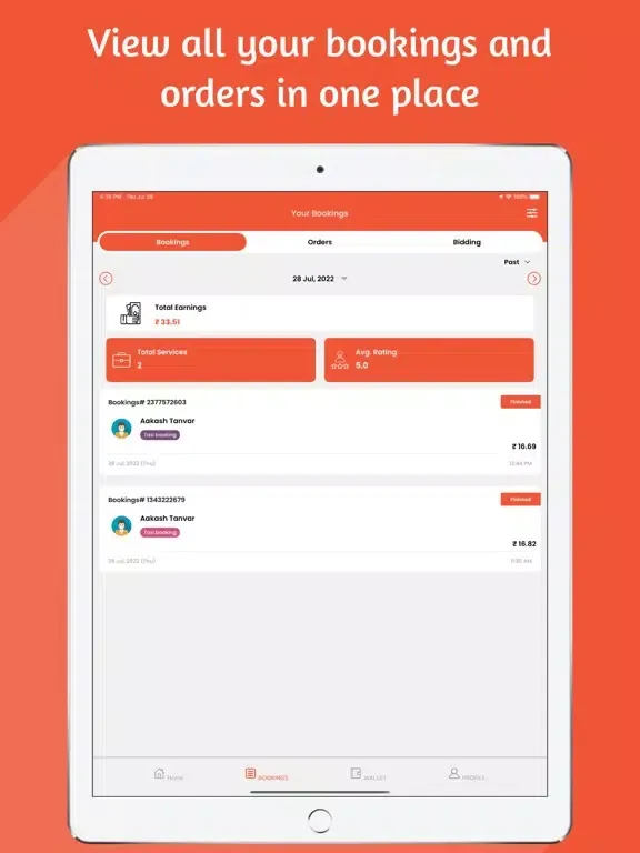 Capturas de tela do Myla Service Provider iPad 