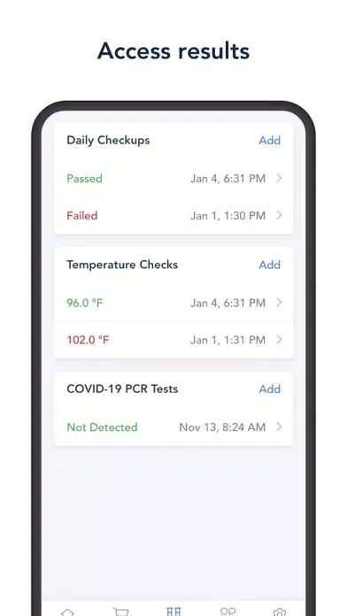 Captures d'écran de MyLabs - Lab Tests