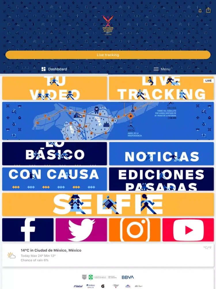Medio Maratón CDMX BBVA 2019 iPad  স্ক্রিনশট