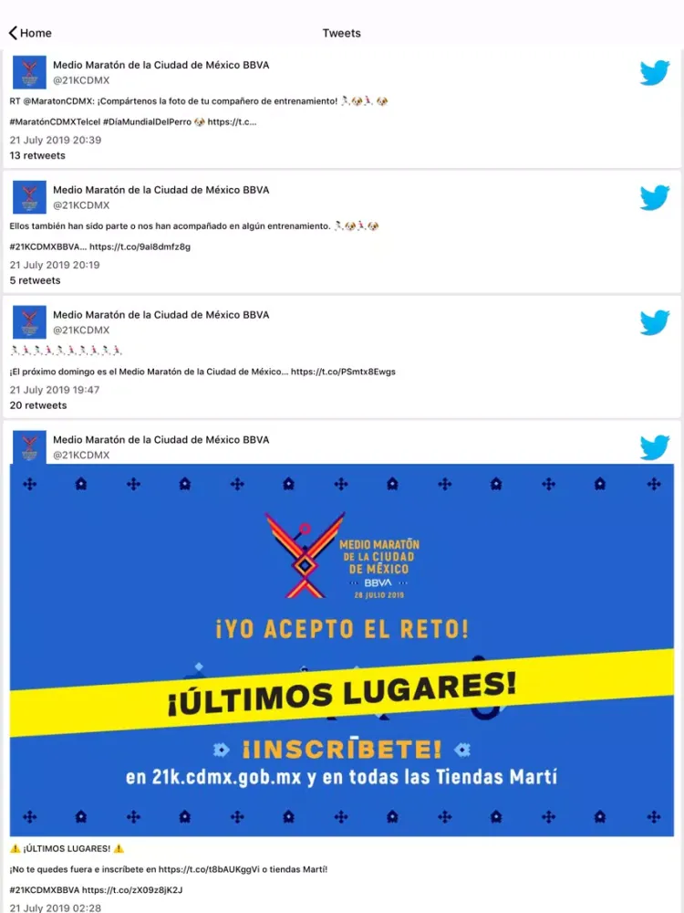 Medio Maratón CDMX BBVA 2019 iPad  স্ক্রিনশট