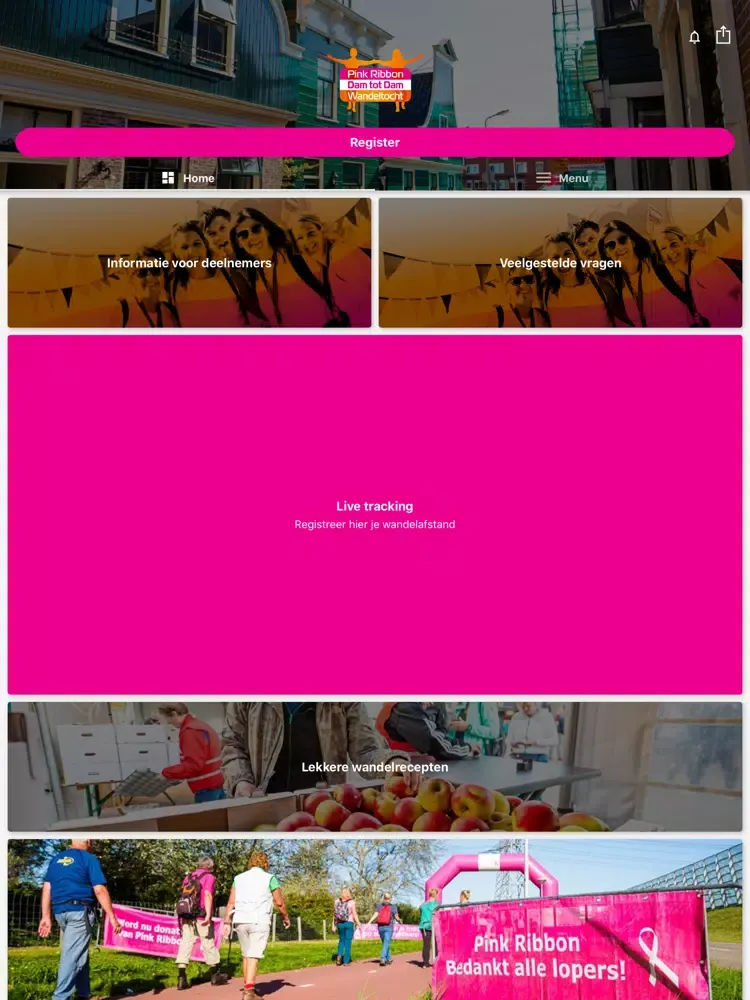 Dam tot Dam Wandeltocht iPad  Screenshots