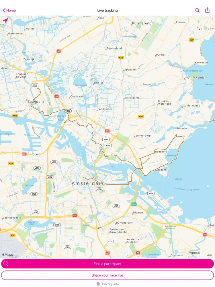 Dam tot Dam Wandeltocht iPad  Screenshots
