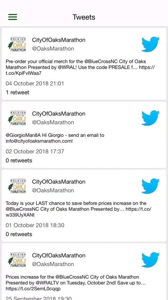 City of Oaks Marathon应用截图